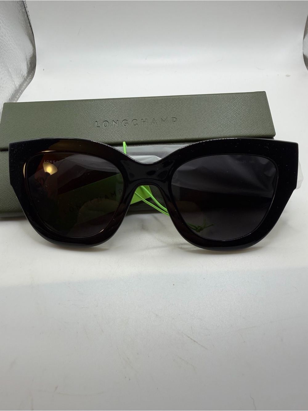 Longchamp Black Oversized Cat-Eye Sunglasses